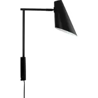 Dyberg Larsen Cale Wandleuchte Schwarz - , Cale, dimmbar, Schwarz, für Wohnzimmer, Metall, Skandinavisch