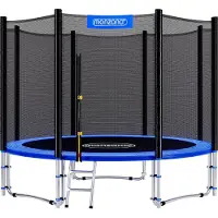Monzana Trampolin Ø 183 cm Süd GS zertifiziert Komplettset inkl. Sicherheitsnetz, Leiter, Randabdeckung & Zubehör Kindertrampolin Gartentrampolin