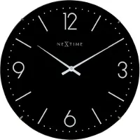 Nextime 3157ZW, Wand, Quarzuhr, Kreis, Schwarz, Weiß, Glas, Erwachsene