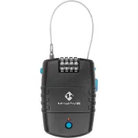 M-Wave 230054, Vorhängeschloss, LR44, Schwarz, Blau