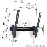 Vogel's TV-Wandhalterungen 3834130 Schwarz