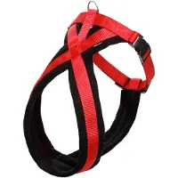 Karlie Art Sportiv Plus Hunde Geschirr Cross 64 - 80 cm x 25 mm schwarz/rot, Farbe:schwarz/rot, Größe:64-80cm x 25mm