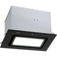 Klarstein Dunstabzugshaube Unterbau, Einbau-Dunstabzugshaube Flach mit Spülmaschinenfestem Aluminium-Fettfilter, 506m³/h Luftstrom, LEDs, Abzugshaube aus Stahl, Dunstabzugshaube ohne Abluftrohr