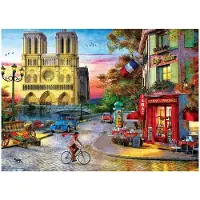 Eurographics Notre Dame mit Sonnenuntergang