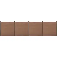 Neu.holz WPC Gartenzaun mit Pfosten Sichtschutz Windschutz Lamellenzaun Zaun 183x705cm []