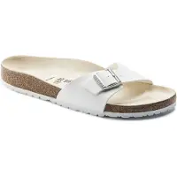 Birkenstock Madrid Damen-Pantoletten in Weiß – weite Passform