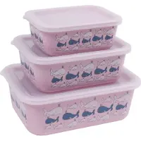 Stoneline Aufbewahrungsbox rPET 400/730/1.300 ml Set 3-teilig | Rosa