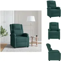 vidaXL Relaxsessel Dunkelgrün Stoff - Sessel