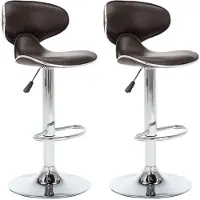 vidaXL "WINTER SALE"2er Set Barhocker - Tresenhocker - Barstuhl - multifunktional& Moderne - Braun Kunstleder - Barstühle klassischem Design NEU6990209