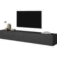 Selsey BISIRA TV-Möbel 200 cm Esche Schwarz