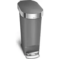 Simplehuman CW1391, 40 l, Oval, Kunststoff, Grau, Terrasse, 260 mm