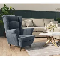 Prolenta Maison Exclusive - Sessel Dunkelgrau Samt