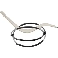 vidaXL "2026 Aktion"Liegestuhl HOMMIE - Gartenliege - Kinder-Sonnenliege - Stahl Creme - 60,5x121x59,5 cm DEMöbel 2526712