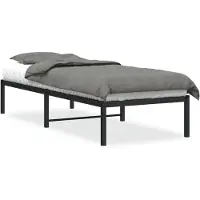 vidaXL Bettgestell Metall Schwarz 80x200 cm