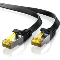 Primewire LAN-Kabel CAT.7, RJ-45 (Ethernet), CAT 7 Flachband U/FTP Gigabit Netzwerkkabel 10 Gbit/s Patchkabel - 15m
