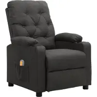 Syfax Massagesessel Dunkelgrau Stoff