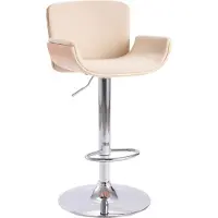 vidaXL Design Möbel Barhocker Creme Kunstleder - 2024 Neu