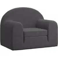 Syfax Schlafsofa für Kinder Anthrazit Weich Plüsch