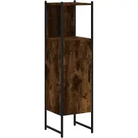 vidaXL Badschrank Räuchereiche 33x33x120,5 cm Holzwerkstoff