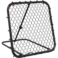 vidaXL Fußball-Rebounder Verstellbar Schwarz 84x73x60-80 cm Stahl
