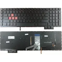 T-ProTek DEUTSCHE - Tastatur Keyboard mit Beleuchtung, ohne Rahmen Kompatibel für HP OMEN 17-AN