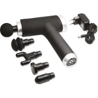 Technaxx Lifenaxx Muskel-Massagegeraet kompakt LX-013, Akku, 2 h, 12 V, 180 min, Schwarz, Silber, 60 mm