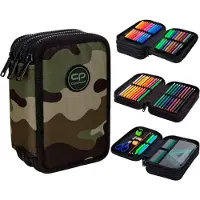 CoolPack - JUMPER 3 - Dreifach-Federmäppchen mit Zubehör - SOLDIER