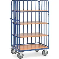 Fetra 8313-1, Stahl, Regalwagen, Blau, 600 kg, 4 Rad/Räder, 20 cm