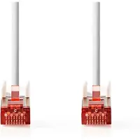Nedis CAT6-Netzwerkkabel - RJ45 Stecker - RJ45 Stecker - S/FTP - 15.0 m - Rund - LSZH - Weiss - Label
