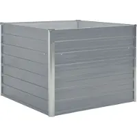 vidaXL "im Sonderangebot"Hochbeet - CLORIS - Pflanzkasten - 100 x 100 x 77 cm Verzinkter Stahl Grau - NeuMöbel4131061
