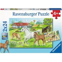 Ravensburger Kinderpuzzle - 07833 Auf dem Pferdehof - Puzzle für Kinder ab 4 Jahren, mit 2x24 Teilen