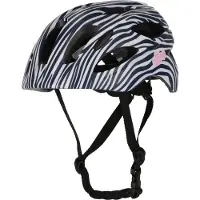 Crazy Safety Kinderfahrradhelm 6-12 Jahre |Weiße Streifen| | EN1078