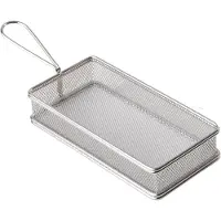 Multi APS 40610 Servier-Frittierkorb SNACKHOLDER, Edelstahl, 21,5 x 10,5 cm, Höhe 4,5 cm