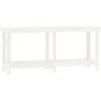 Syfax Werkbank Weiß 180x50x80 cm Massivholz Kiefer