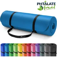 Tresko Yogamatte 190x100x1,5cm Fitnessmatte Gymnastikmatte Pilates Blau