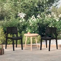 vidaXL "im Angebot" Gartenstühle 2 Stk. - bis 150 kg - Anthrazit Polypropylen - Stapelsessel CC7884