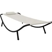 Syfax Gartenbett Creme 200x90 cm Stahl