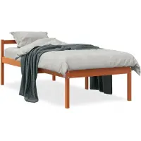 vidaXL Seniorenbett Wachsbraun 75x190 cm Massivholz Kiefer