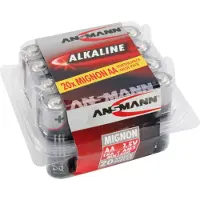 Ansmann 20x Alkaline Batterie AA Mignon 1,5V - LR6 AM3 MN1500 (20 Stück)
