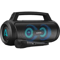 Lamax PartyGo1 Play, Bluetooth-Party-Lautsprecher, 50 W Leistung, 15 Stunden Akkulaufzeit, Mikrofon inklusive, FM-Radio, BT 5.3