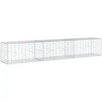 vidaXL Gabione mit Deckel 300x50x50 cm Verzinktes Eisen