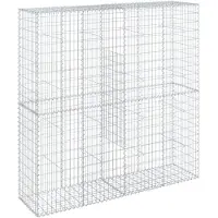 vidaXL Gabione mit Deckel 200x50x200 cm Verzinktes Eisen