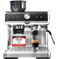 Gastroback Design Espresso Barista Pro, Espressomaschine, 2,8 l, Kaffeebohnen, Gemahlener Kaffee, Eingebautes Mahlwerk, 1550 W, Schwarz, Edelstahl