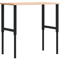 Syfax Werkbank 100x60x(71,5-98) cm Massivholz Buche Rechteckig