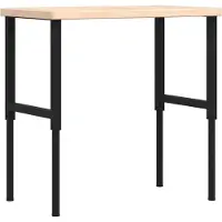 Syfax Werkbank 100x60x(73-99,5) cm Massivholz Eiche Rechteckig