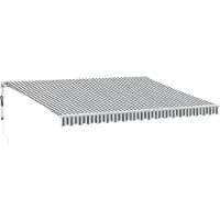 vidaXL Markise Automatisch Anthrazit & Weiß 450x350 cm