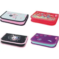 Herlitz Schüleretui Girls Mix I, 19-teilig aus Nylon, Maße: (B)205 x (T)140 x (H)35 mm, 1 Klappe, -