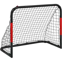 vidaXL Fußballtor mit Netz Rot und Schwarz 90x48x71 cm Stahl