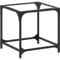 vidaXL Couchtisch mit Glasplatte Transparent 40x40x40 cm Stahl