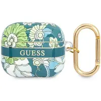 GUESS Gua3Hhfln Airpods 3 Abdeckung Grün/Grüne Blume Riemen Kollektion